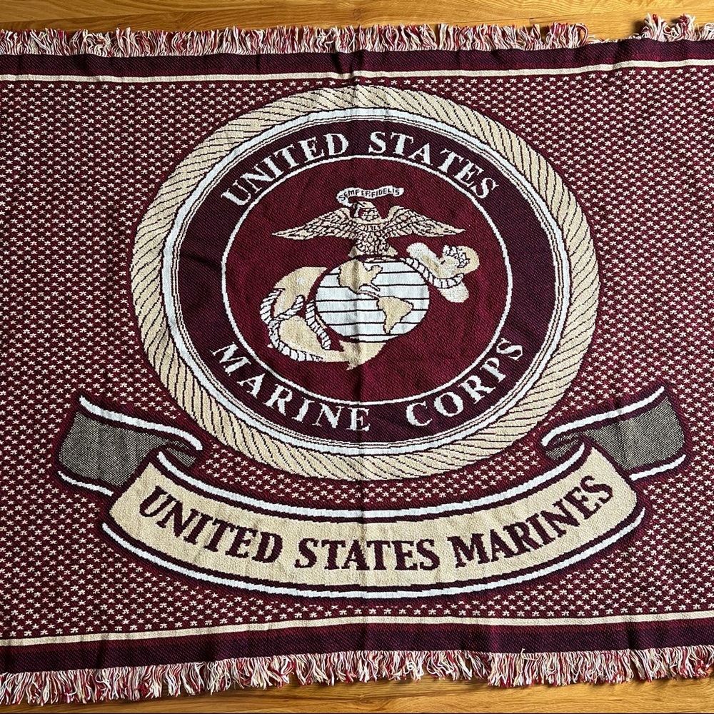 Marine Corps throw blanket